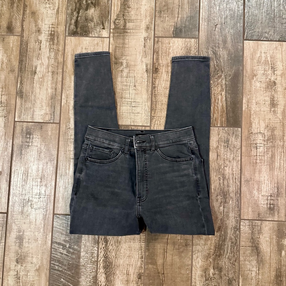 Express Women's Skinny Jeans - Dark Gray - Picture 3 of 4